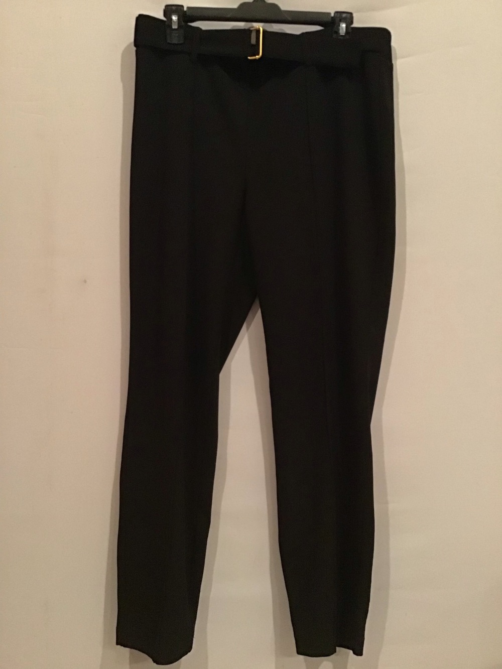453 Soho Black High-Rise Tailored Trousers with Belt Detail